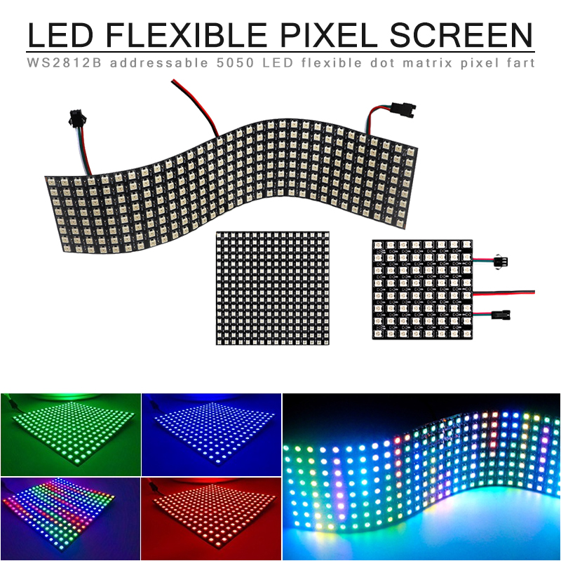 LED Digital Pixels Screen WS28 – обзор и цена Rgb Led Matrix 8X8