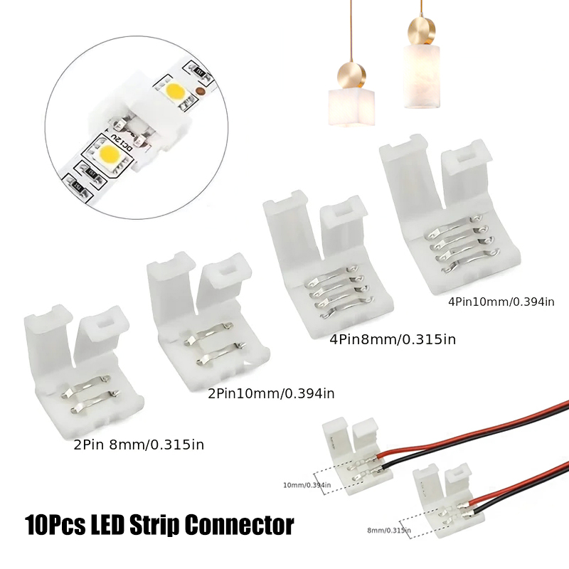 10Pcs LED Strip Connector 8MM  – обзор и цена Rgb Led Matrix 8X8