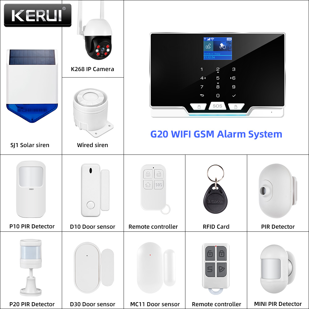 KERUI 433MHz DIY Alarm Kit G20 – обзор и цена Home Automation Diy Kit