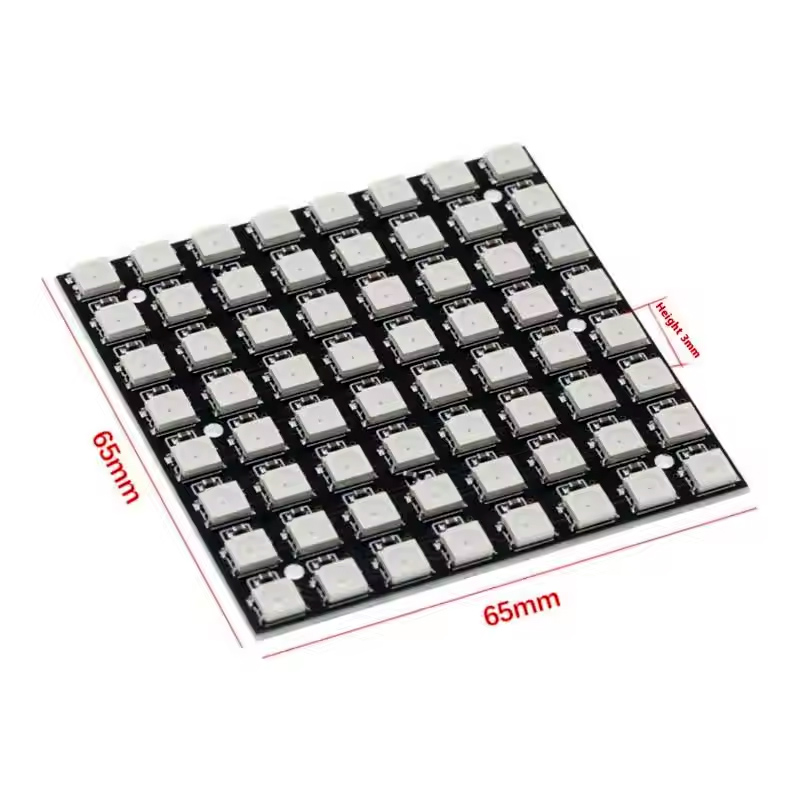 WS2812 LED 5050 RGB 8x8 64 Bit – обзор и цена Rgb Led Matrix 8X8