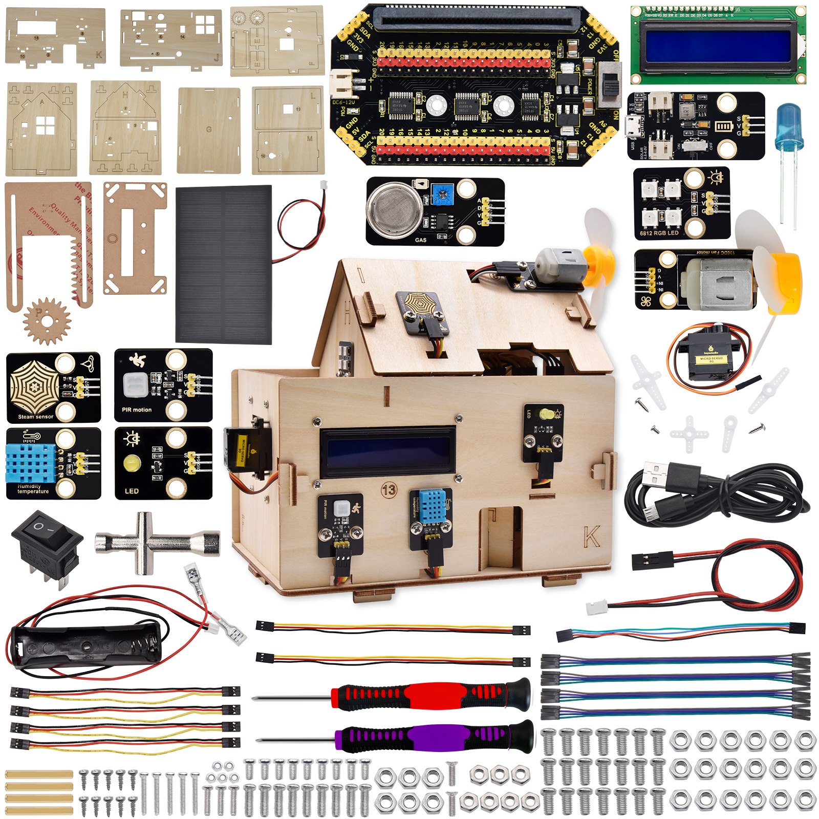 Keyestudio STEM Microbit V2 Sm – обзор и цена Home Automation Diy Kit