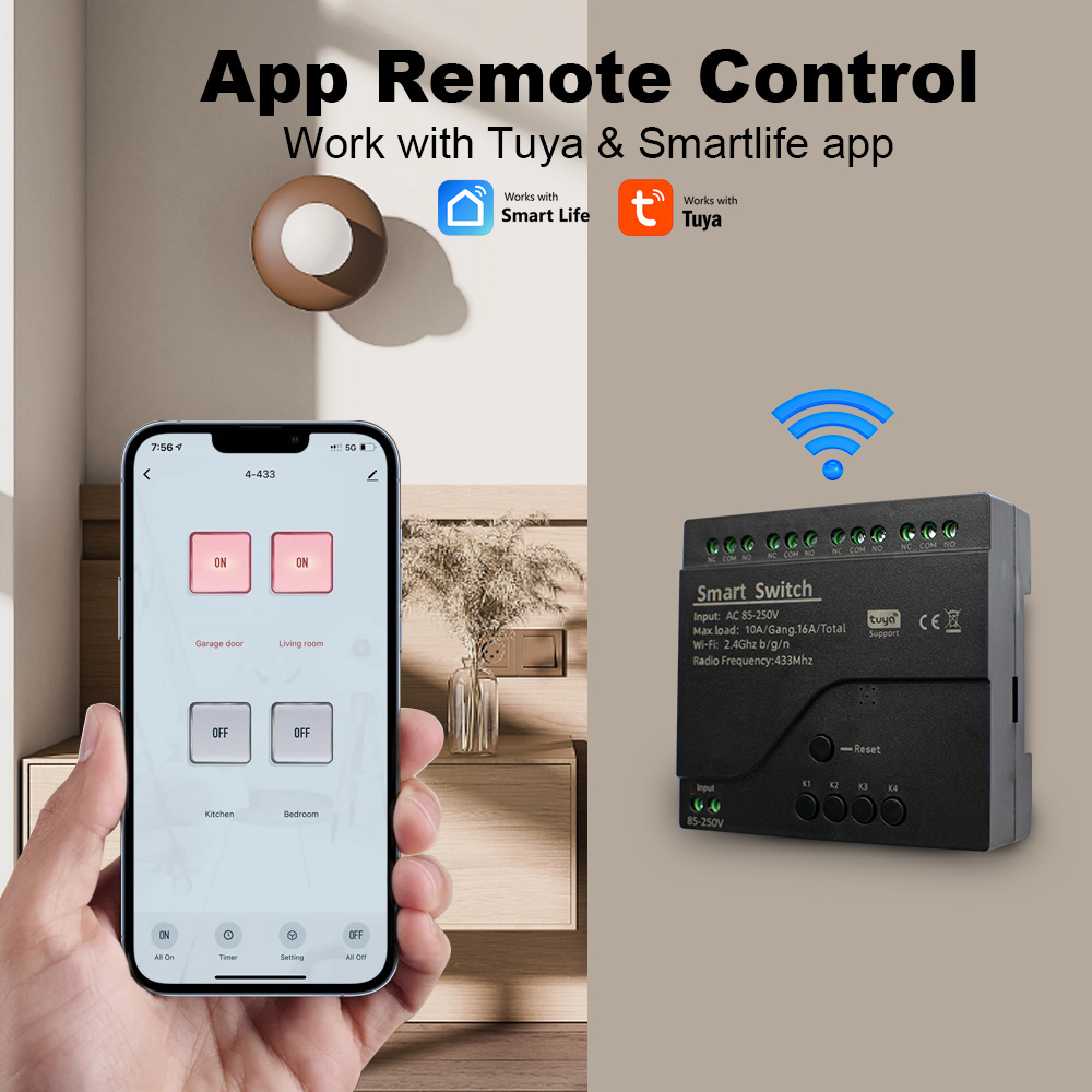 Tuya 4CH WiFi Smart Switch Rel – обзор и цена Home Automation System Diy