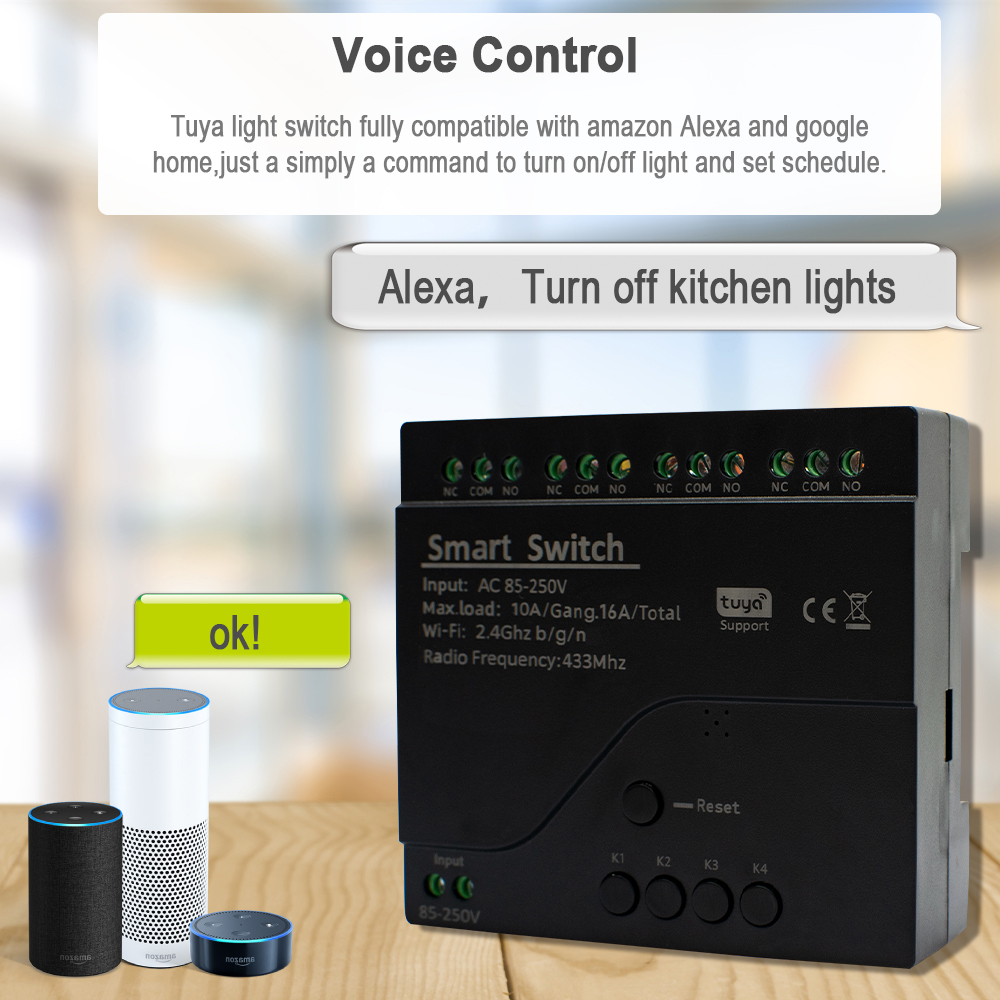 Tuya 4CH WiFi Smart Switch Rel – обзор и цена Home Automation System Diy