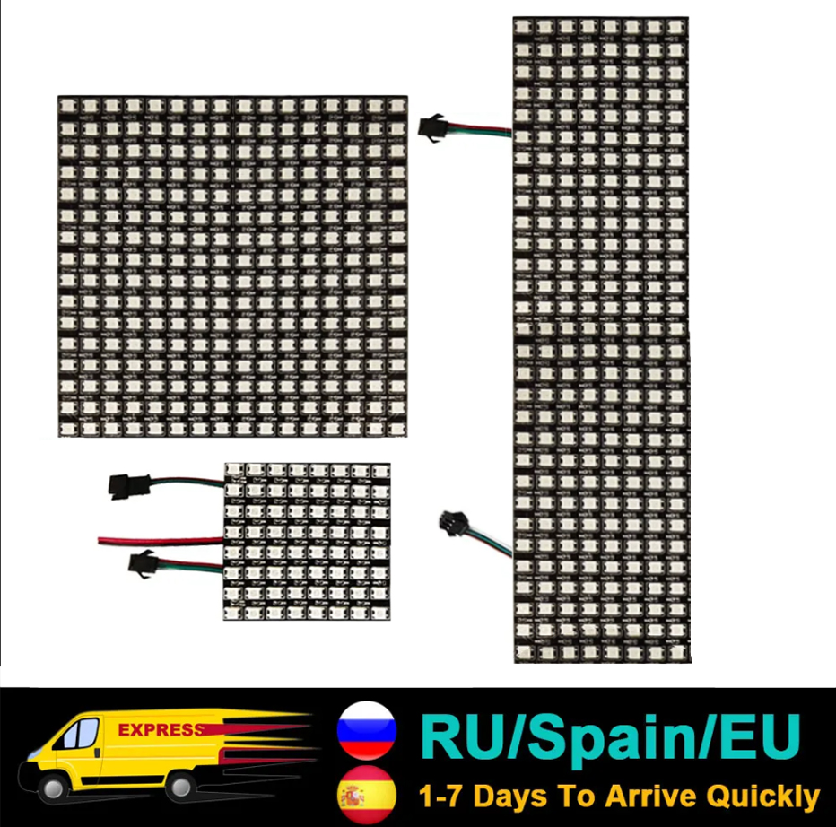DC5V WS2812B 5050 RGB SMD Flex – обзор и цена Rgb Led Matrix 8X8